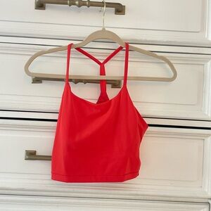Red workout tank